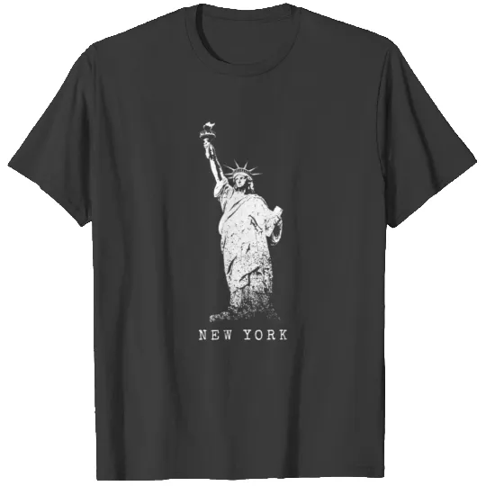 New York Statue Of Liberty Vintage US Skyline NYC T-shirt