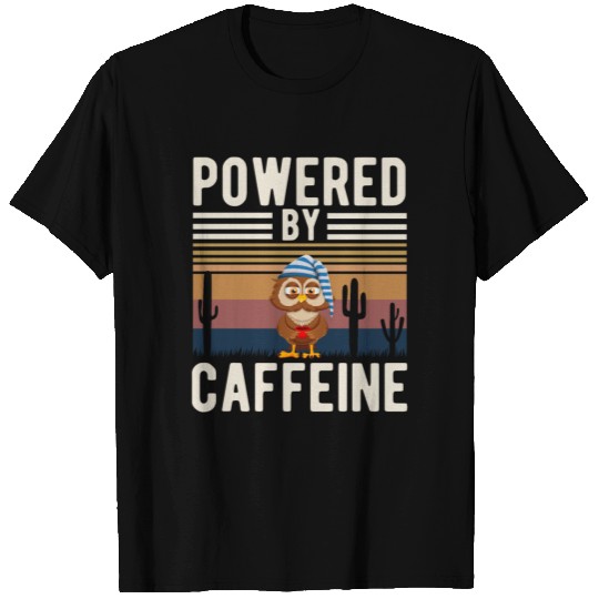 Tired Owl Coffee Funny Bird T-shirt