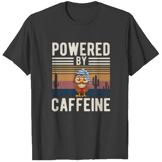 Tired Owl Coffee Funny Bird T-shirt