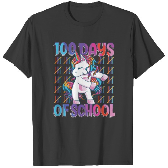 100 Days Of School Unicorn 100 Days Smarter 100th T-shirt