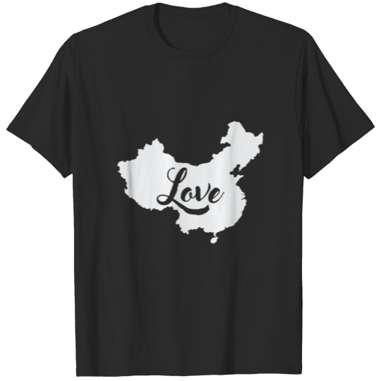 Discover China Love Outline of Country T-shirt