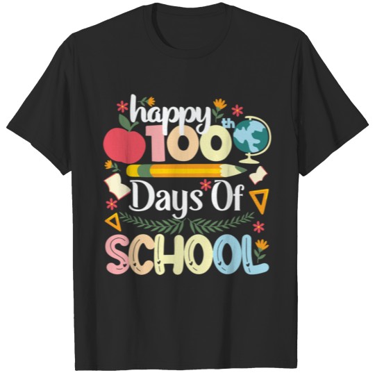 Discover Happy 100 Days Of School 100 Days School Teacher T-shirt