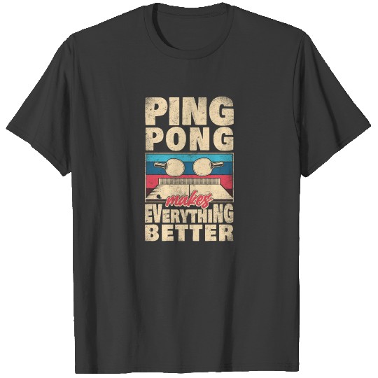 Ping Pong Table Tennis Retro T-shirt