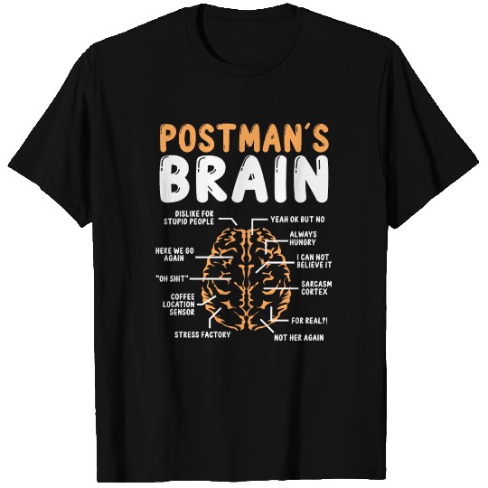 Postman Brain Delivery Mail Postal Worker T-shirt