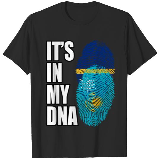 Discover Kazakhstani And Nauruan Mix DNA Flag Heritage T-shirt
