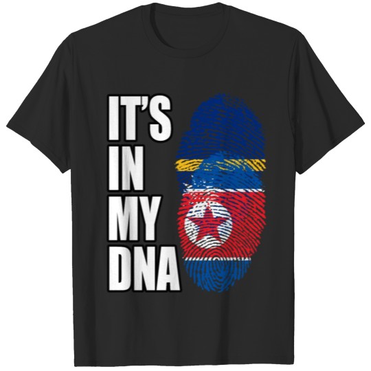 Discover North Korean And Nauruan Mix DNA Flag Heritage T-shirt