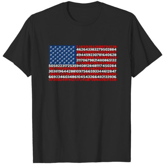 PI Day US Flag Patriotic Math Lover T-shirt