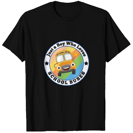 Just a Boy Who Loves School Buses kindergarten T-shirt