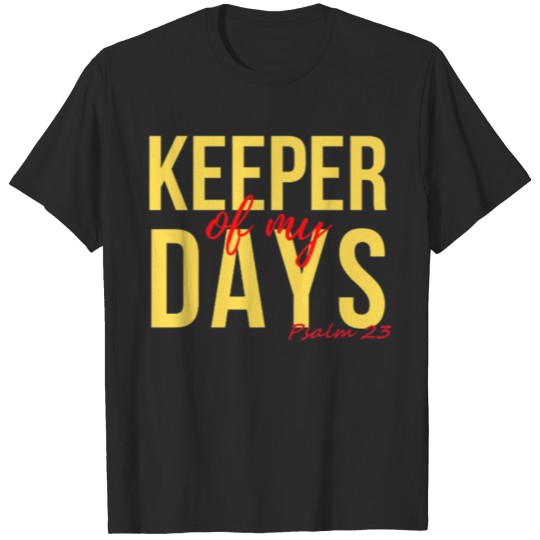 Discover Keeper of My Days/Psalm 23/Yellow and Red T-shirt