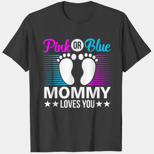 pregnant mother boy or girl pink or blue T-shirt