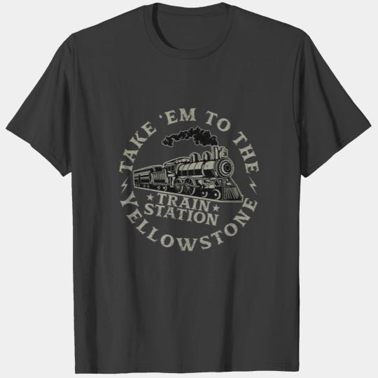 Take Em to the Train Station Yellow-stone Vintage T-shirt