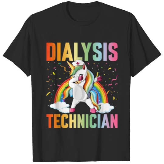 Discover Dabbing Unicorn Dab Dialysis Technician - Funny T-shirt
