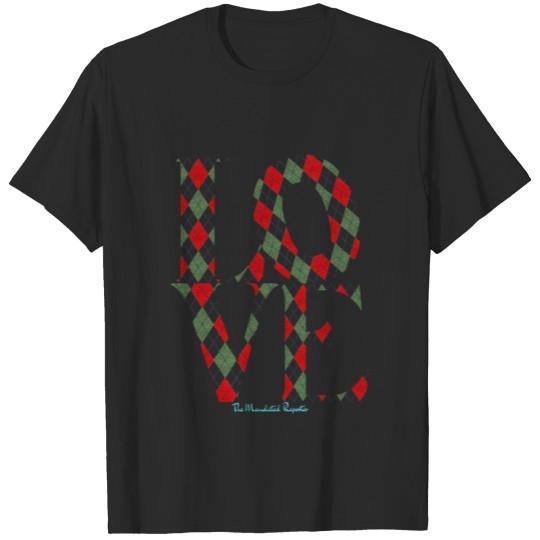 Discover Red and Green Argyle Pattern T-shirt
