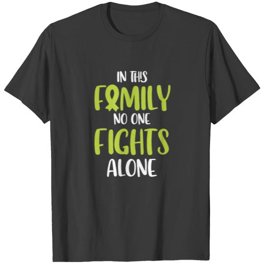 In This Family No One Fights Alone Cancer Survivor T-shirt
