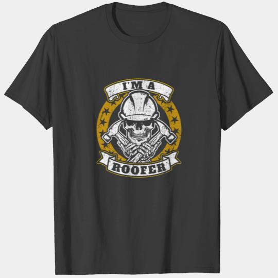 I'm A Roofer Skull Roofing Tools T-shirt