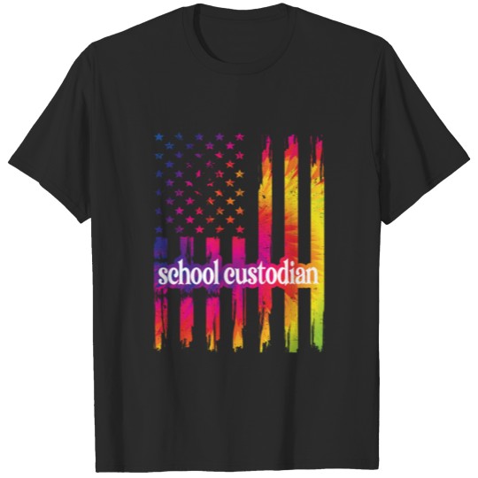 Discover School Custodian US Flag School Janitor Gifts T-shirt