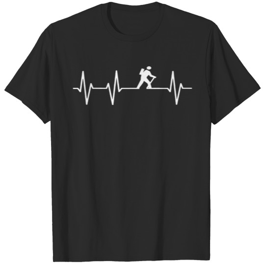 Discover Hiking Pulse Heartbeat T-shirt