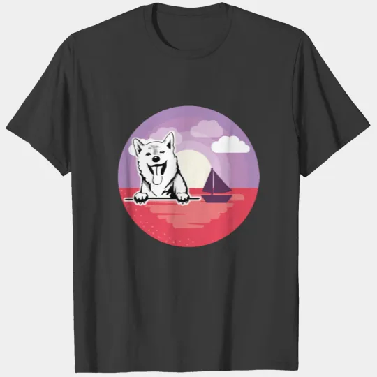 T shirts retro sunset for humans- unisex T-shirt