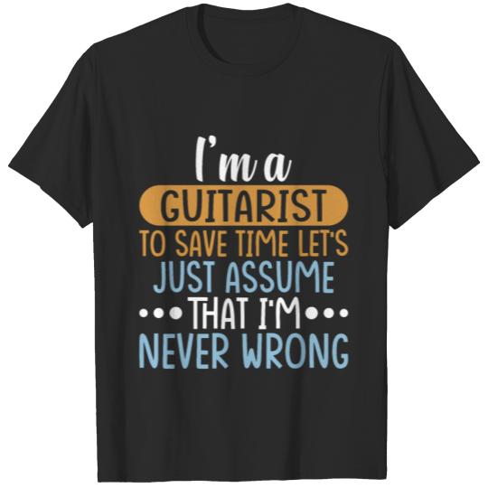 Discover I'm a Guitarist to Save Time Shirt Guitarist Gift T-shirt