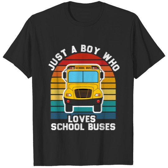 Discover just a boy who loves school buses, School Bus Love T-shirt