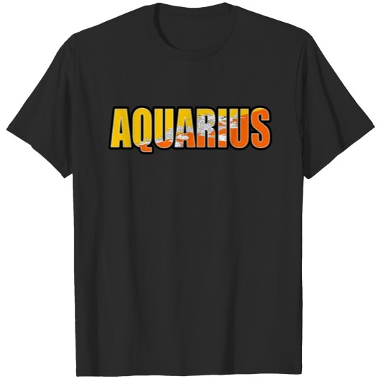 Discover Aquarius Bhutanese Horoscope Heritage DNA Flag T-shirt
