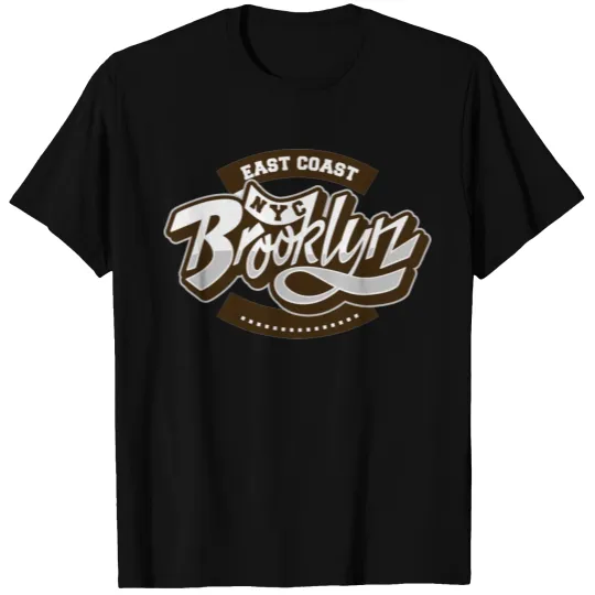 Brooklyn east coast custom script lettering T-shirt