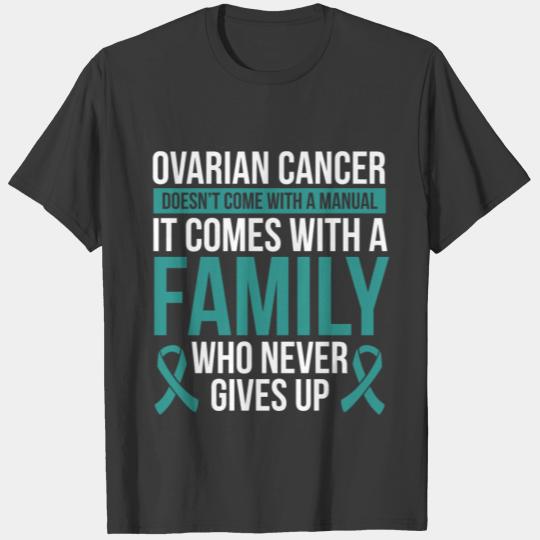 Ovarian Cancer Awareness Ribbon Fighter Warrior T-shirt