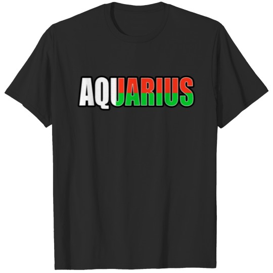 Discover Aquarius Malagasy Horoscope Heritage DNA Flag T-shirt