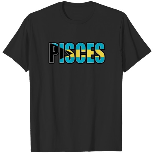 Discover Pisces Bahamian Horoscope Heritage DNA Flag T-shirt