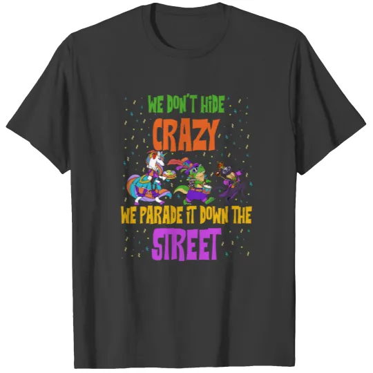 We Dont Hide Crazy Funny Mardi Gras Gift T-shirt