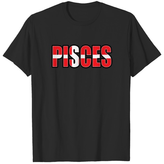 Discover Pisces Danish Horoscope Heritage DNA Flag T-shirt