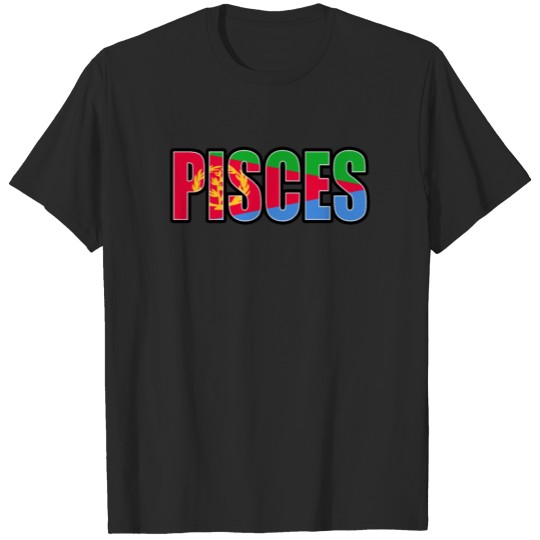 Discover Pisces Eritrean Horoscope Heritage DNA Flag T-shirt