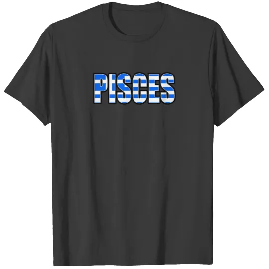 Discover Pisces Greek Horoscope Heritage DNA Flag T-shirt