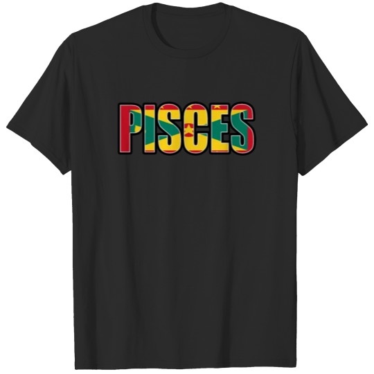Discover Pisces Grenadian Horoscope Heritage DNA Flag T-shirt