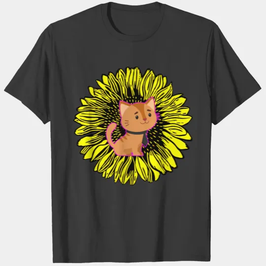 You Are My Sunshine Cat Sunflower T-shirt