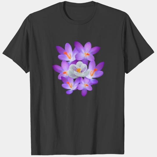 purple crocus flower violet crocuses spring flower T-shirt