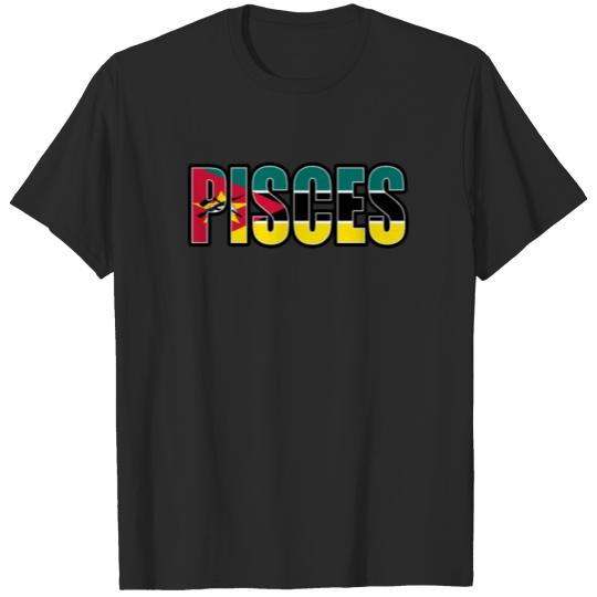 Discover Pisces Mozambican Horoscope Heritage DNA Flag T-shirt