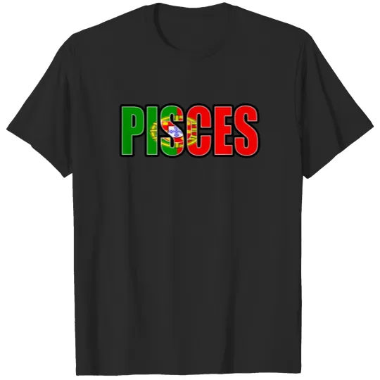 Discover Pisces Portuguese Horoscope Heritage DNA Flag T-shirt