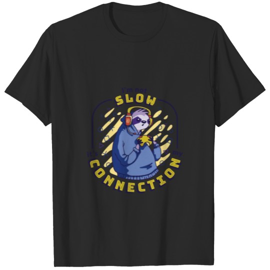 Discover Game Video Gaming Gamepad Videogames Funny Sloth T-shirt