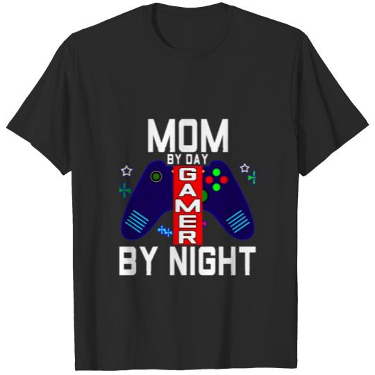Discover Mom by day gamer by night T-shirt
