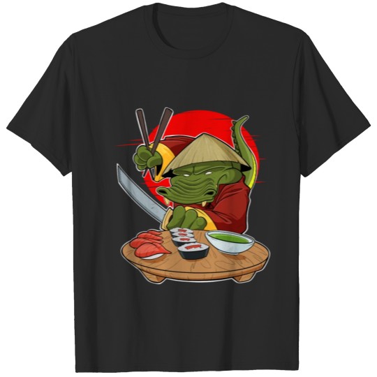 Discover Samurai Sushi Crocodile Japanese Food I Maki Lover T-shirt