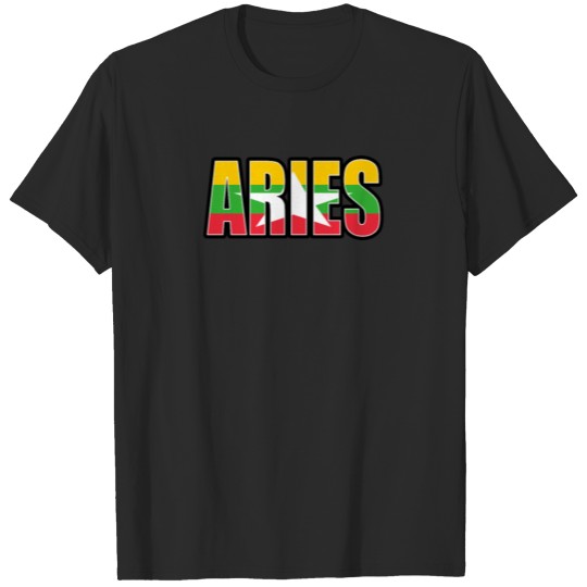 Discover Aries Burmese Horoscope Heritage DNA Flag T-shirt