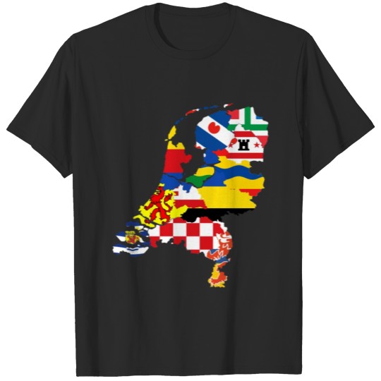 Discover netherlands flag map T-shirt