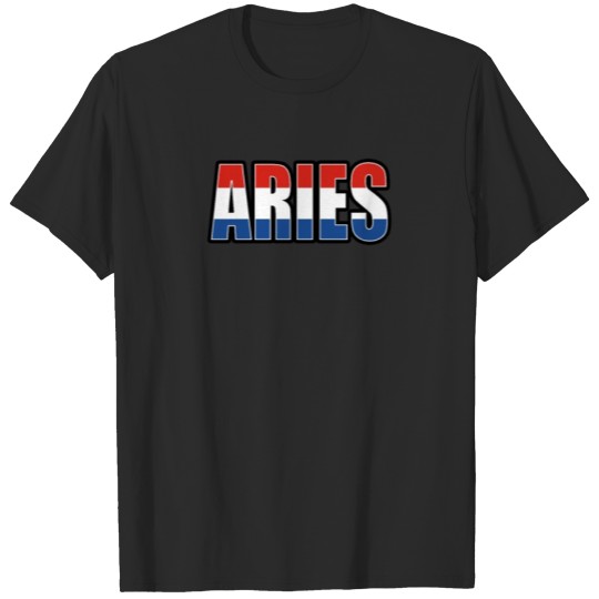Discover Aries Dutch Horoscope Heritage DNA Flag T-shirt