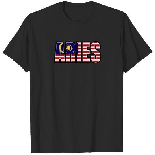 Discover Aries Malaysian Horoscope Heritage DNA Flag T-shirt