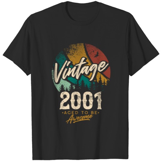 Discover Vintage 2001 Birthday Gift woman men bday gifts T-shirt
