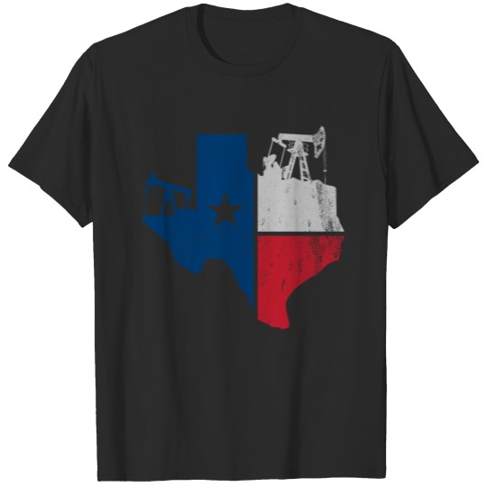 Discover Texas Oilman Oilfield Worker Oil Platform T-shirt