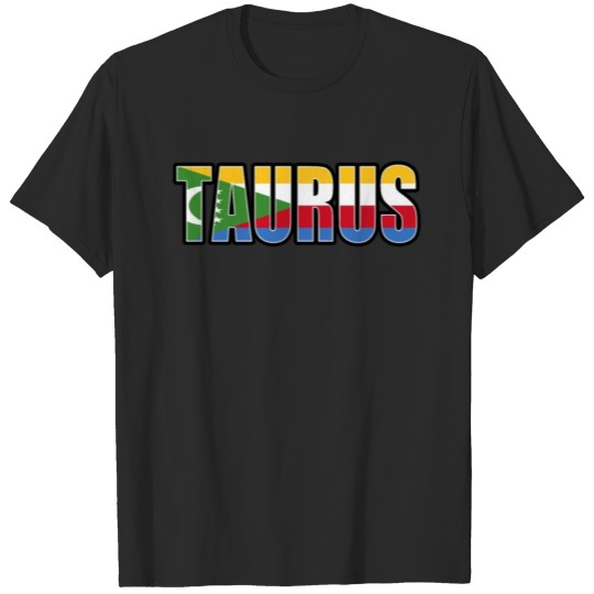 Discover Taurus Comoran Horoscope Heritage DNA Flag T-shirt