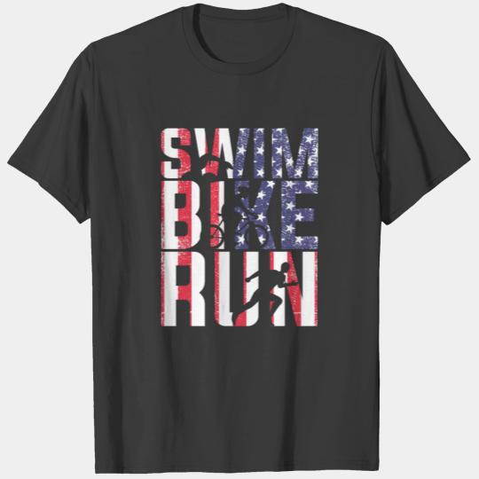 Swim Bike Run Triathlon T-shirt