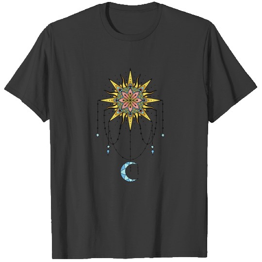 Sun and moon mandala T-shirt